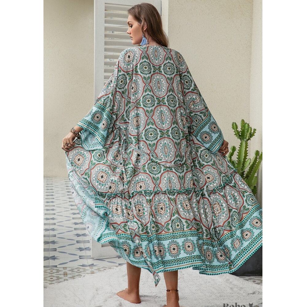 Rusttydustty Women's Plus Size Havenah Boho Kimono - 1XL - Picture 5 of 8